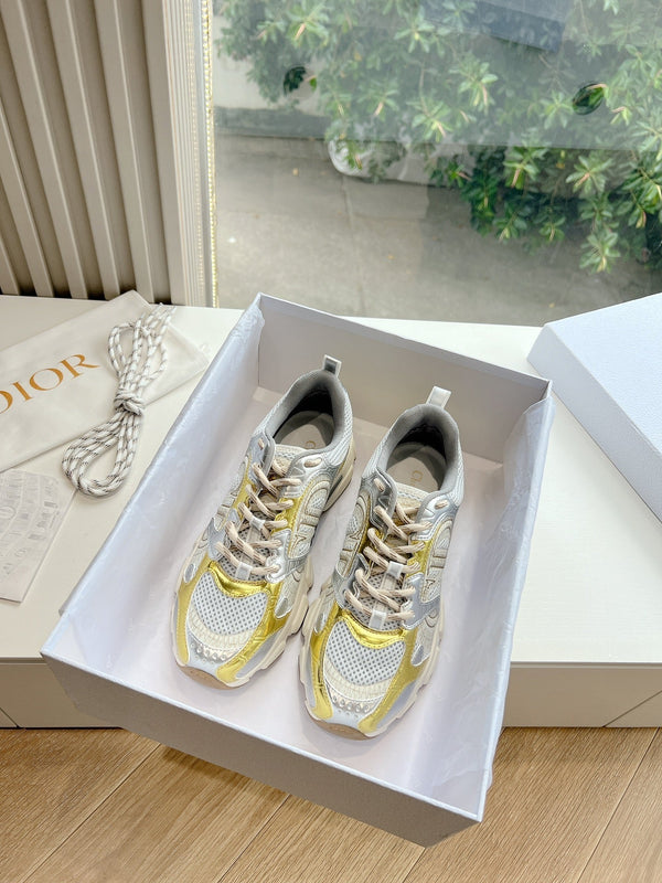 CD Chrono Sneaker Mesh with Leather-Effect Panels 241615