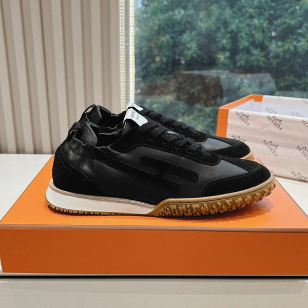 HM JET SNEAKER BLACK CALFSKIN SUEDE