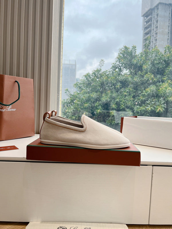 Mocassino Venice Walk in pelle scamosciata color crema