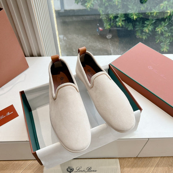 Mocassino Venice Walk in pelle scamosciata color crema