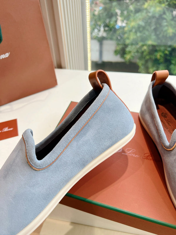 Mocassino Venice Walk in pelle scamosciata blu grigio