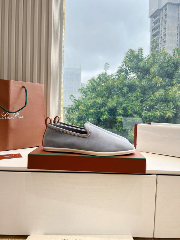 Mocassino Venice Walk in pelle scamosciata blu grigio