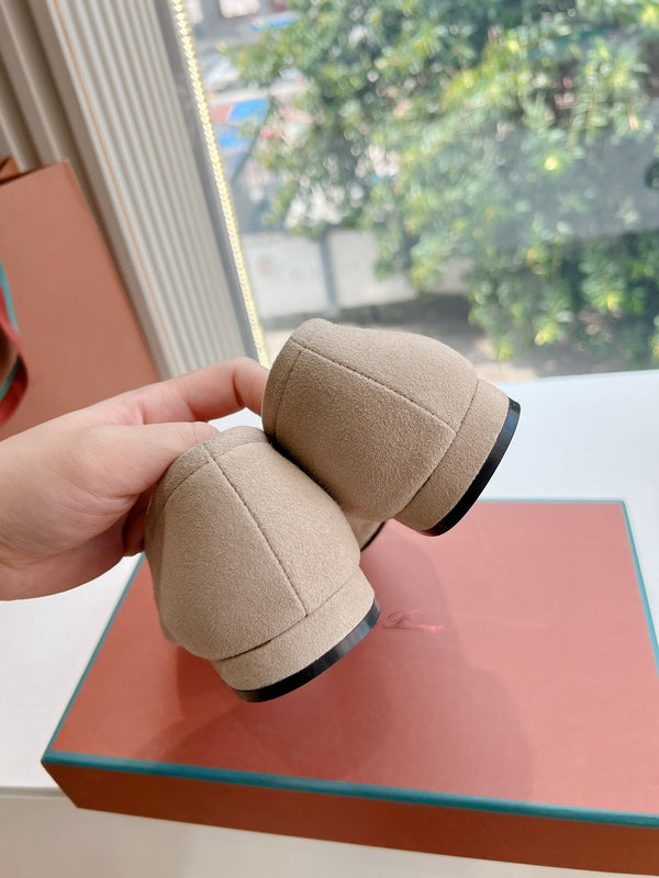 ballerina rebecca in camoscio crema