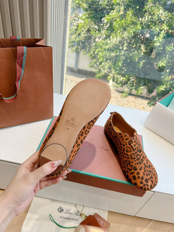 LP Floaty Flat Arancione Nero Leopardato Scamosciato 992985