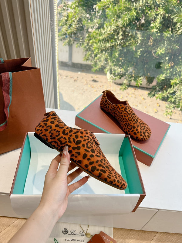 LP Floaty Flat Arancione Nero Leopardato Scamosciato 992985