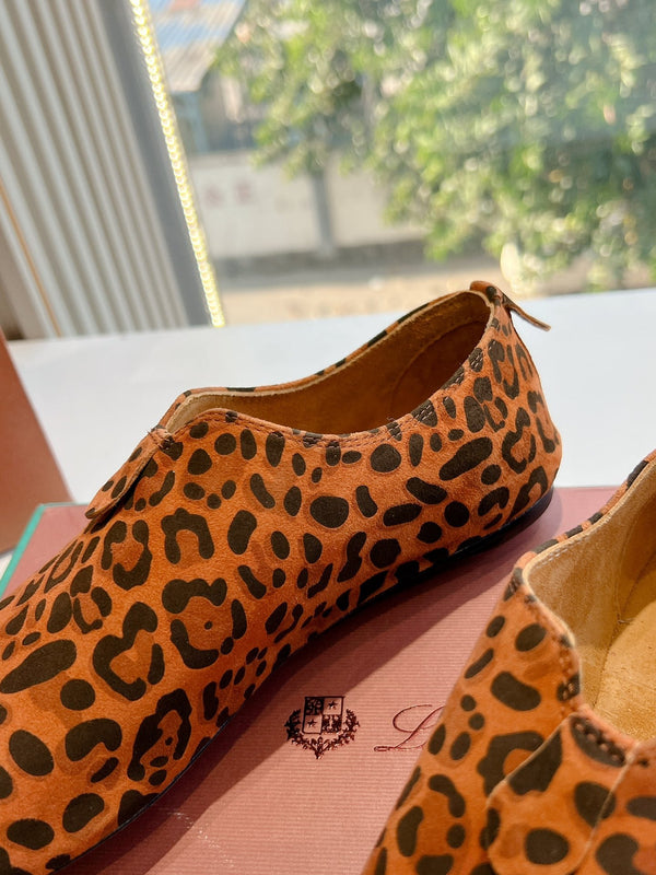 LP Floaty Flat Arancione Nero Leopardato Scamosciato 992985