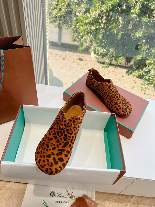 LP Floaty Flat Arancione Nero Leopardato Scamosciato 992985