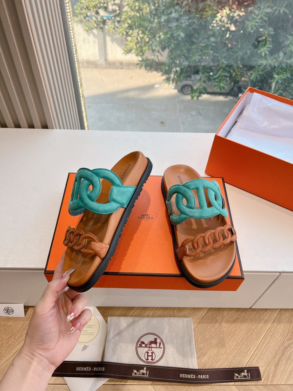 Sandalo HM 25 Extra in pelle di vitello blu oro