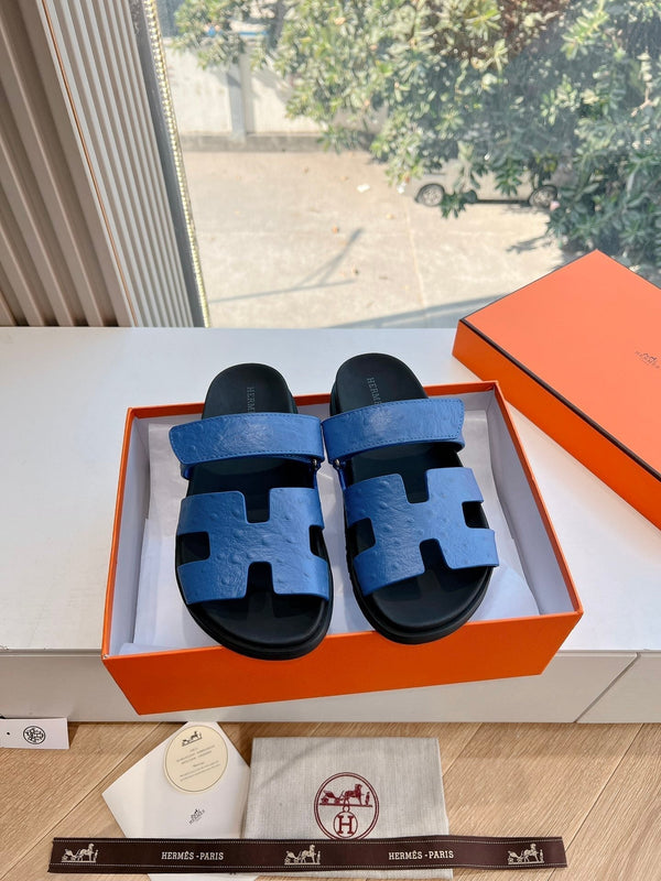 SANDALO CYPRUS IN VITELLO GRANULATO BLU COBALTO