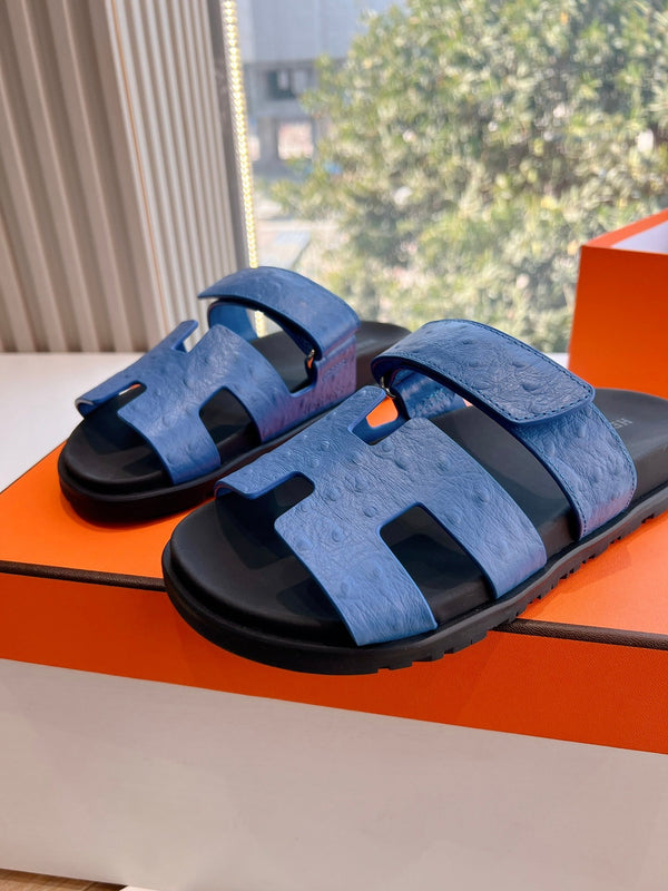 SANDALO CYPRUS IN VITELLO GRANULATO BLU COBALTO