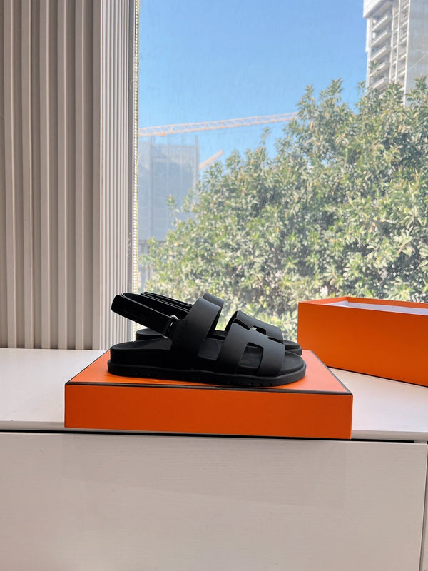 Sandalo HM 25 Genius in pelle di vitello nera