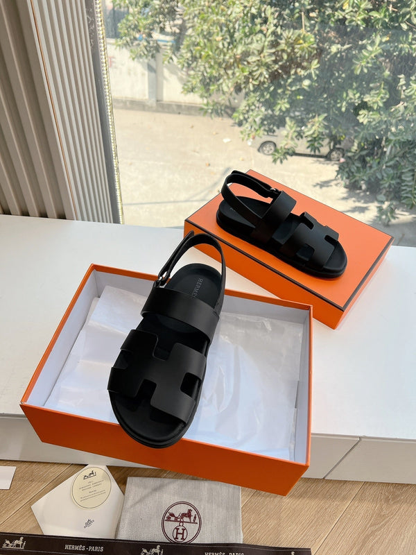 Sandalo HM 25 Genius in pelle di vitello nera