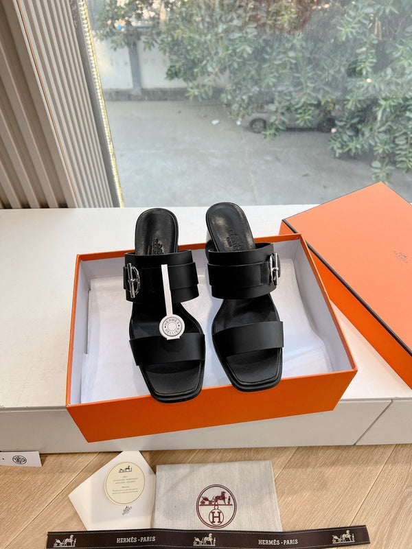 HM Kute 60 Sandal Black Cowhide 202825