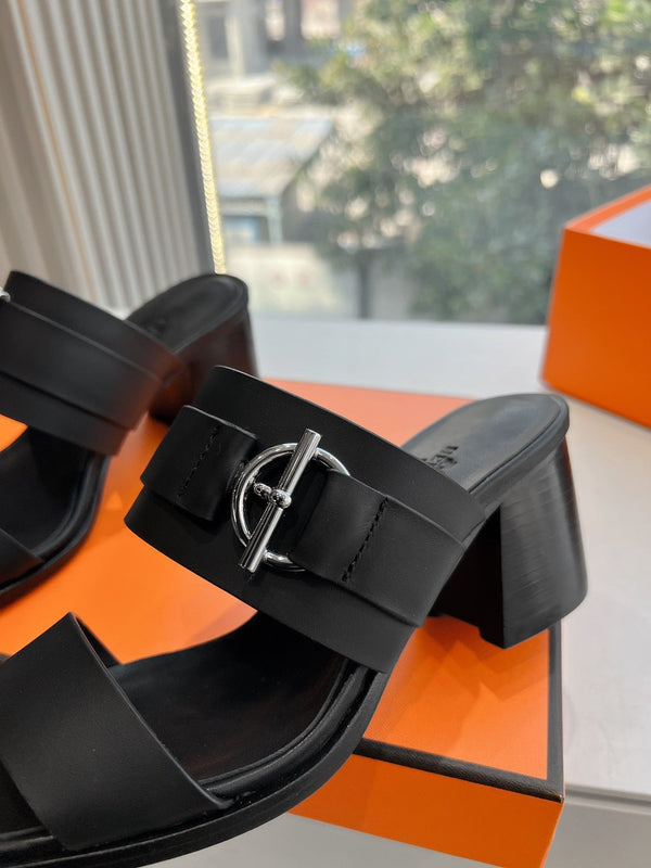 HM Kute 60 Sandal Black Cowhide 202825