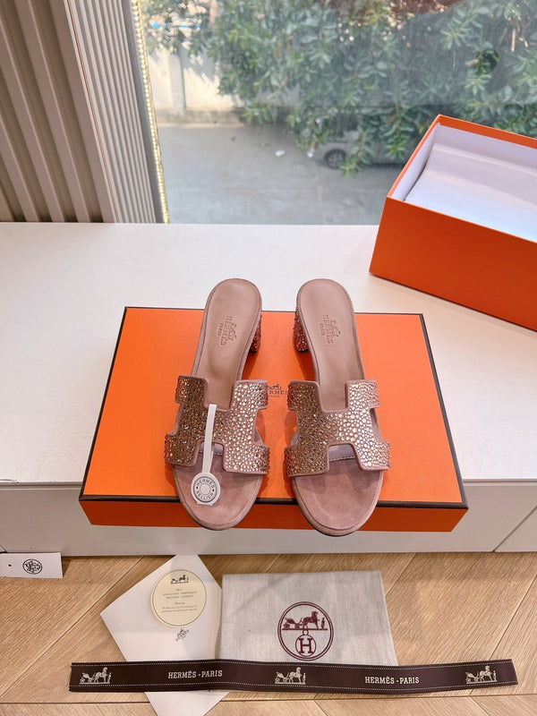 HM 25C Oasis Sandal Salom Leather With Rhinestone 202836