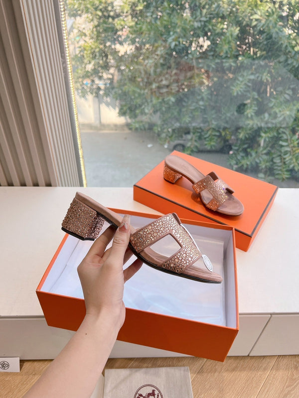 HM 25C Oasis Sandal Salom Leather With Rhinestone 202836