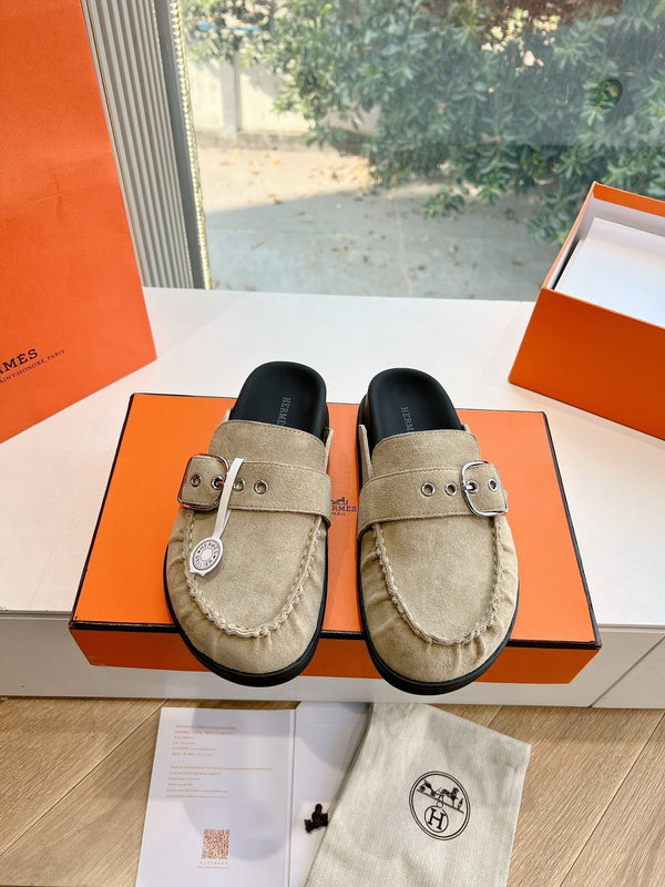 HM 25 Key Mule Light Grey Suede