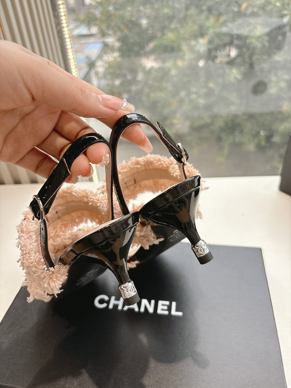 CC Sandals with bow tie Nude 4,5cm Lambskin 202872