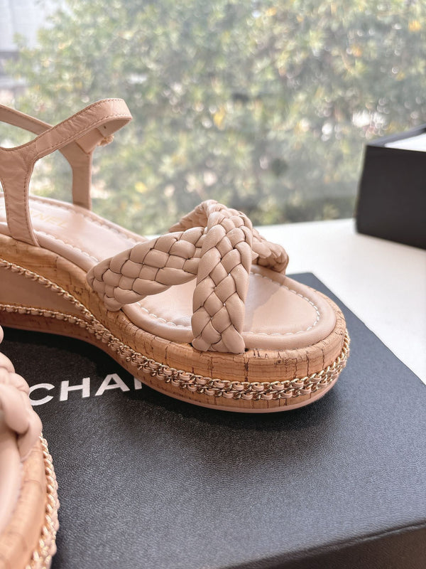 CC Mules Sandals Pink Nude 6cm Lambskin 202887