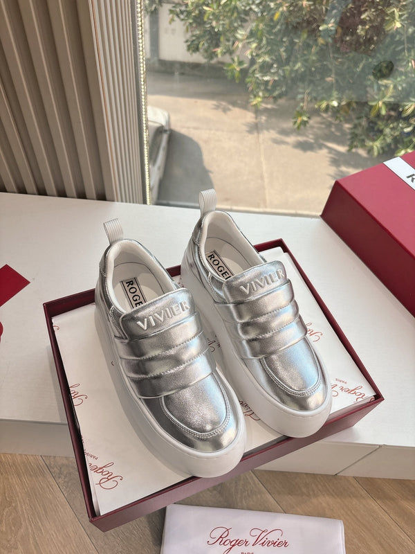 Viv 25 Platform Sneaker Silver Cowhide 358161