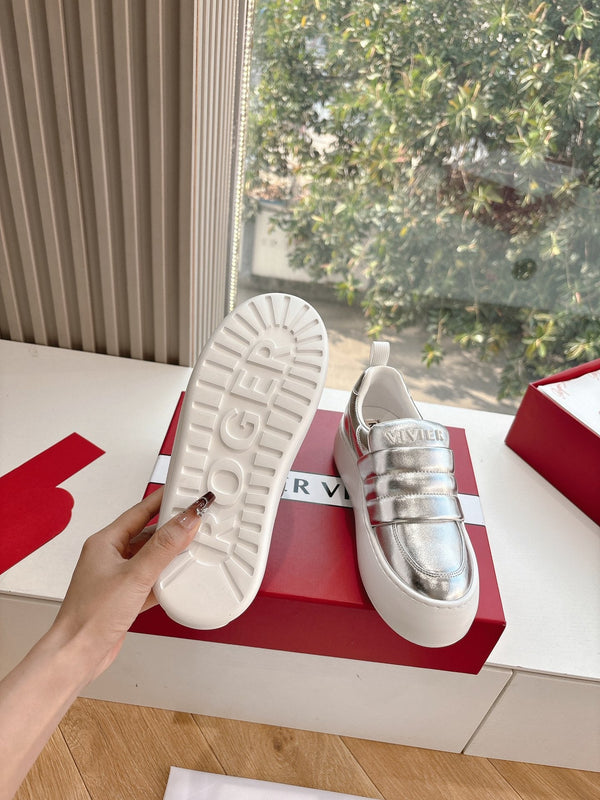 Viv 25 Platform Sneaker Silver Cowhide 358161