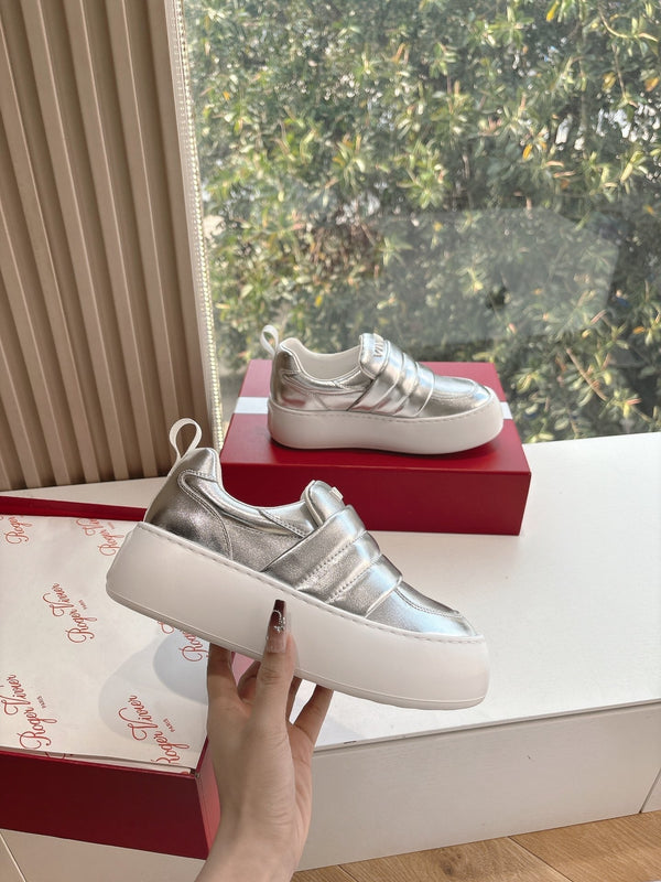 Viv 25 Platform Sneaker Silver Cowhide 358161