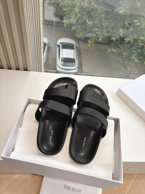 Hugh Sandal in Black Cowhide 286179