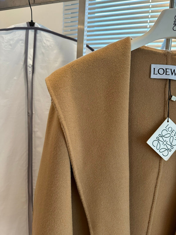 Loewe Coat Khaki Brown Cashmere