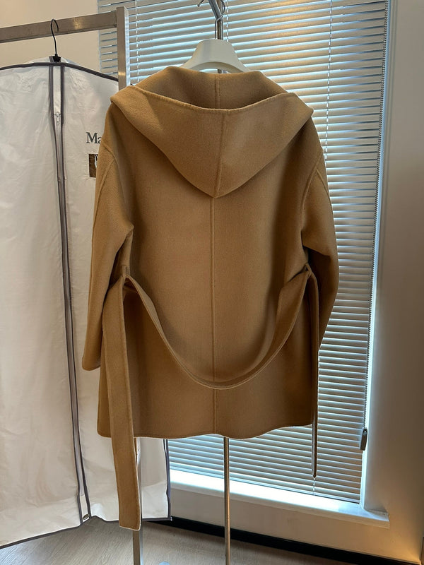 Loewe Coat Khaki Brown Cashmere