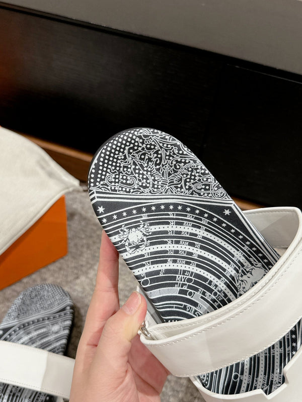 SANDALO CYPRUS IN PELLE DI VITELLO BIANCA UNICO