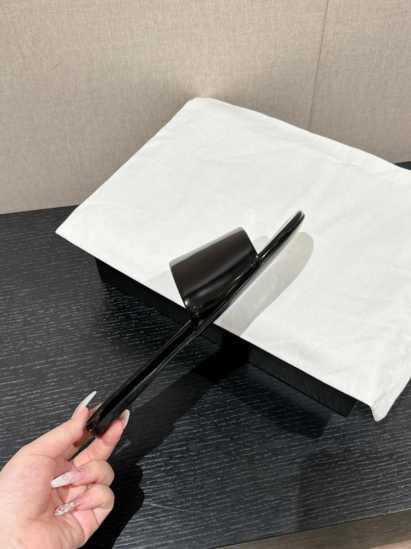 SL CARLYLE SLIPPERS BLACK CALFSKIN