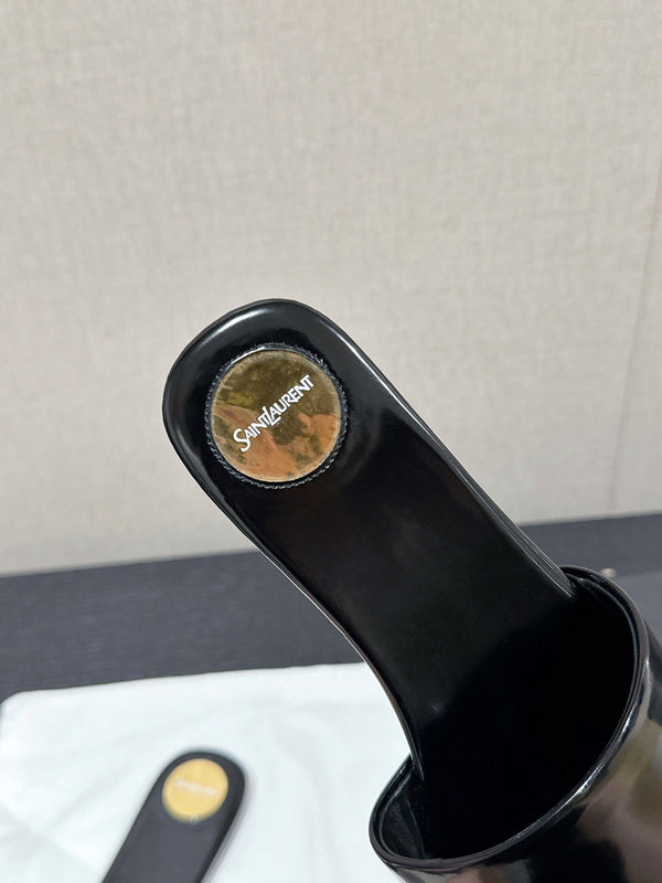 SL CARLYLE SLIPPERS BLACK CALFSKIN