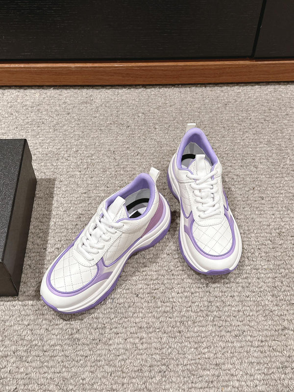 CC CLASSIC SNEAKER IN WHITE MIX IRIS PURPLE LAMBSKIN