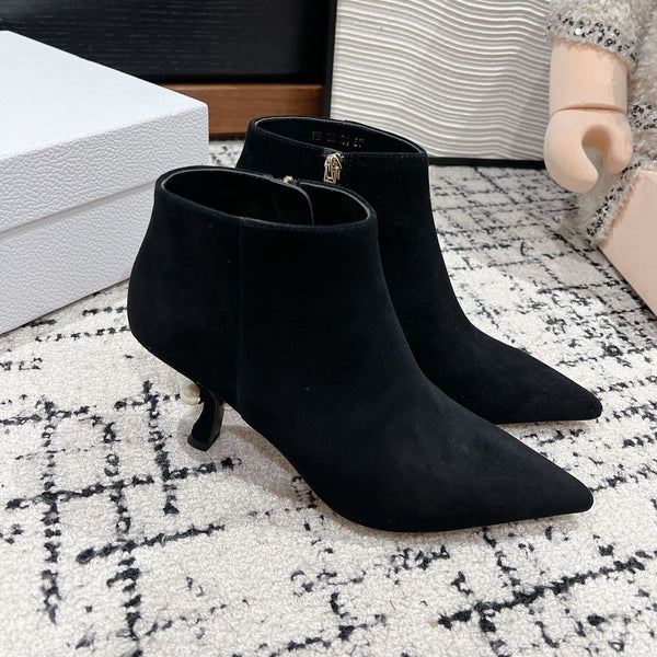 CD Tribales Heeled Ankle Boot 80mm In Black Suede 997059