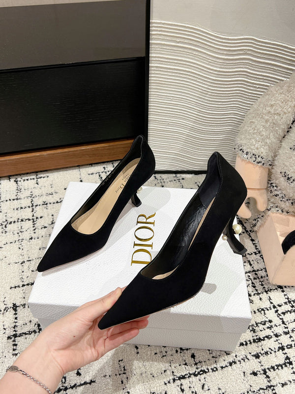 CD Tribales Pump Black 80mm In Black Suede 997061