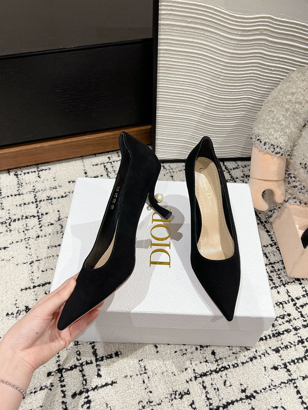 CD Tribales Pump Black 80mm In Black Suede 997061