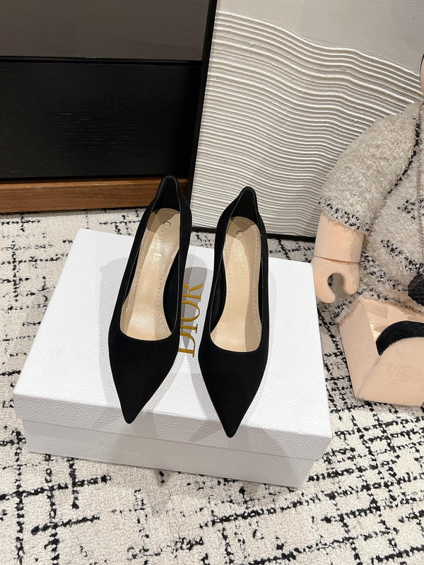 CD Tribales Pump Black 80mm In Black Suede 997061