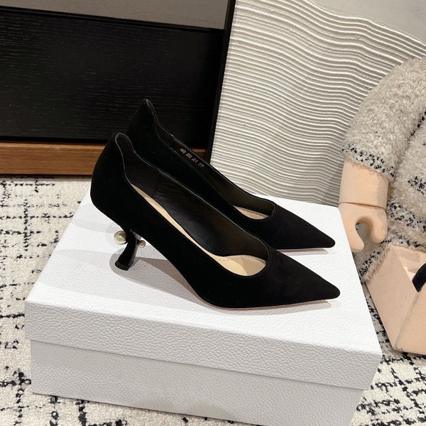 CD Tribales Pump Black 80mm In Black Suede 997061