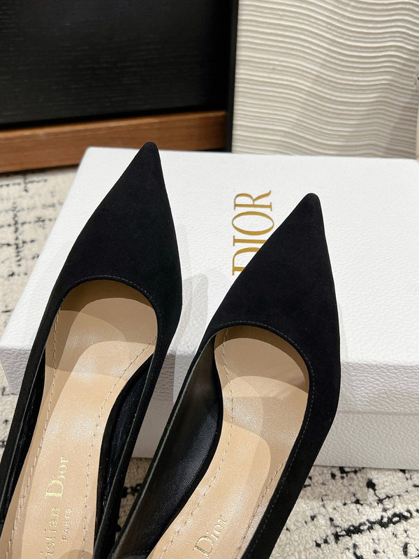 CD Tribales Pump Black 80mm In Black Suede 997061