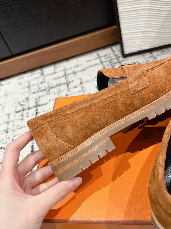 HM Faubourg Loafer In Brown Suede 118745