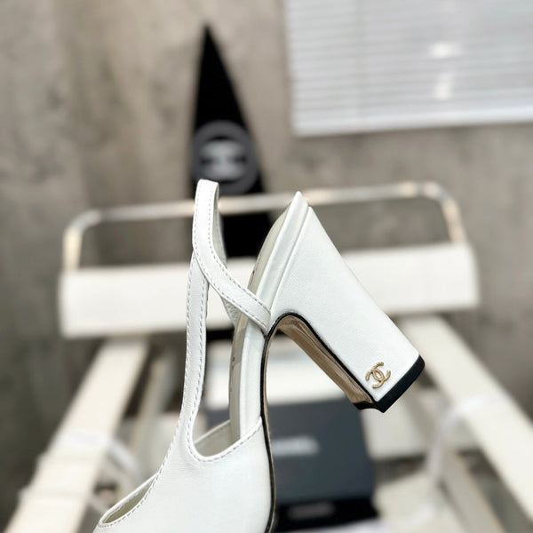 slingback 90 vitello bianco grosgrain nero