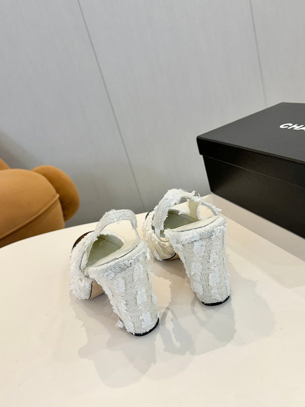 cc 25c slingback 90 white tweed black grosgrain 233618