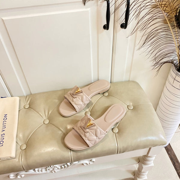 LV Neo Revival Flat Mule Beige Lambskin