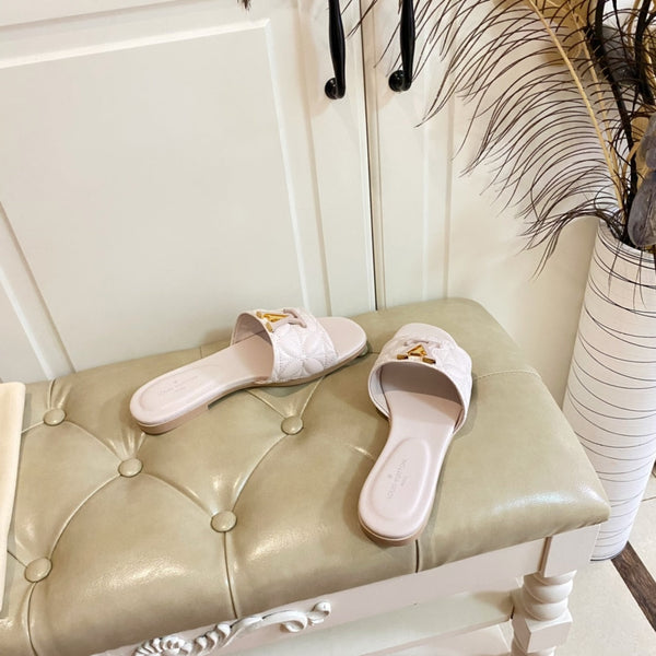 LV Neo Revival Flat Mule Light Pink Lambskin