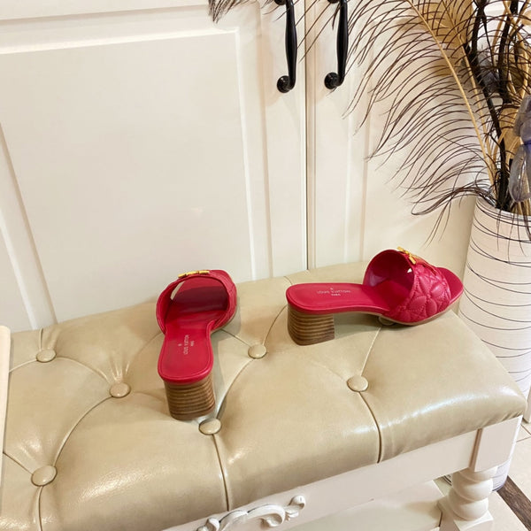 LV Neo Revival Mule 55mm Red Pink Lambskin