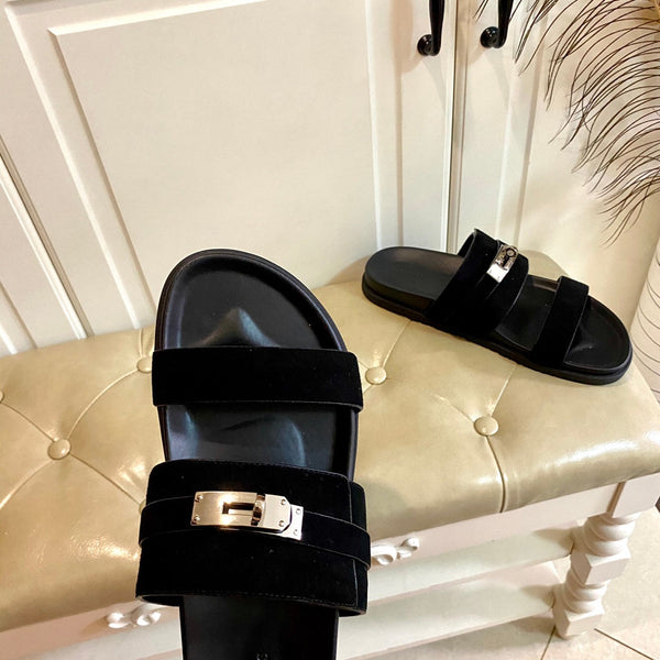 HM Jackson Sandal Black Suede 958058