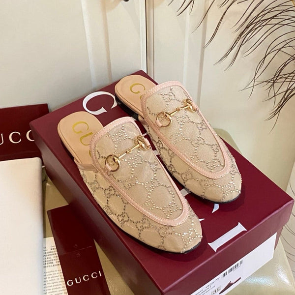 GG PrinceTown Mule Pink Mesh With Crystal