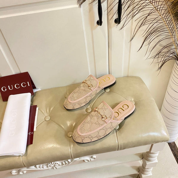 GG PrinceTown Mule Pink Mesh With Crystal