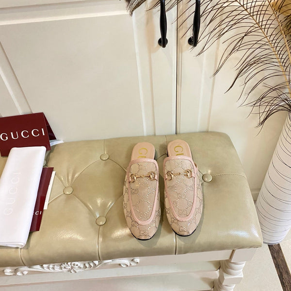 GG PrinceTown Mule Pink Mesh With Crystal