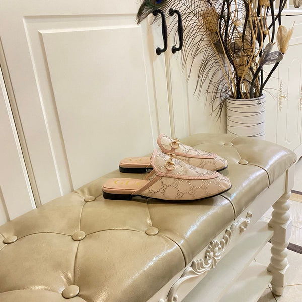 GG PrinceTown Mule Pink Mesh With Crystal